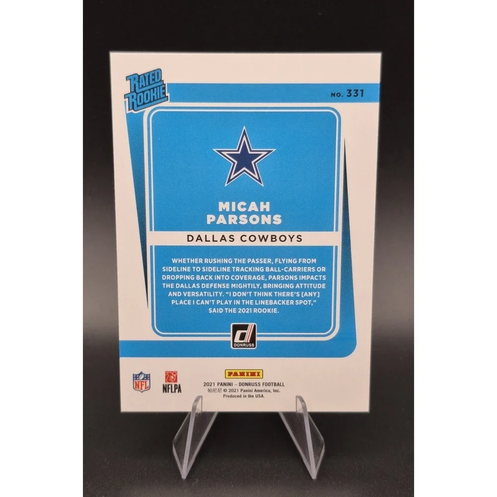 Prestige Dak Prescott (RC) & Donruss Micah Parsons (RC) Cowboys 2 Card Lot